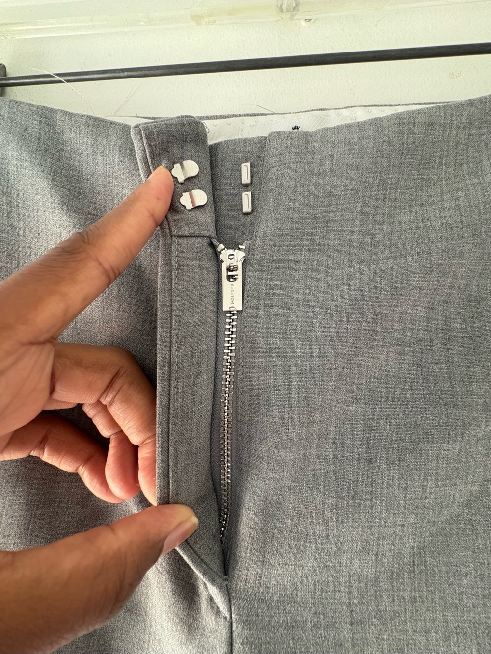 Aritzia Babaton Markova Pant Grey Melange Regular Size 4 business casual - Picture 6 of 15